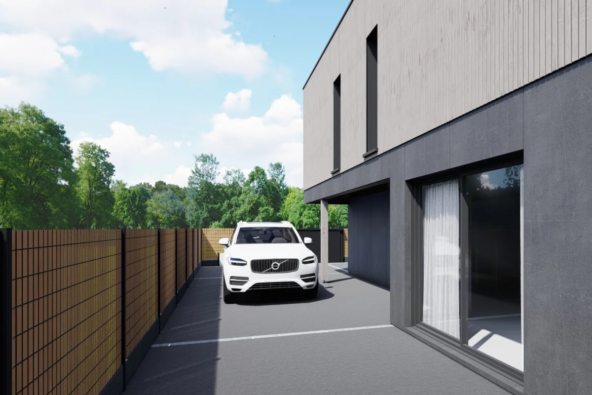 Aménagement de cour et allée carrossable à Pacé 35.